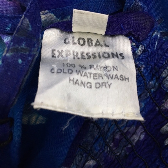 VINTAGE Maxi Sun Dress Batik Tie Dye Sundress Boho Hippie Spaghetti Strap Small - Picture 6 of 7